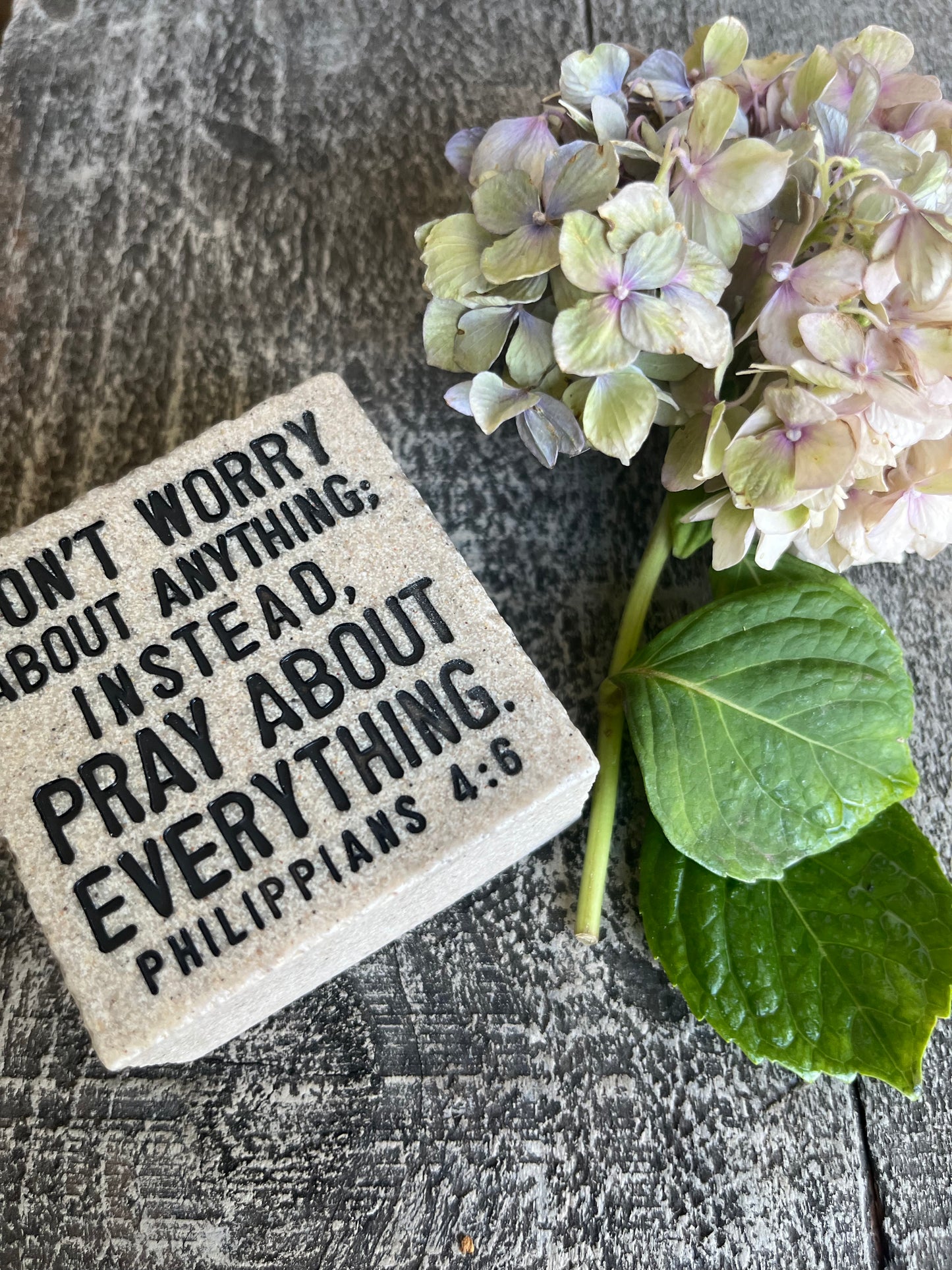 Decorative Stone With Scripture Don't Worry About Anything-OUT OF STOCK