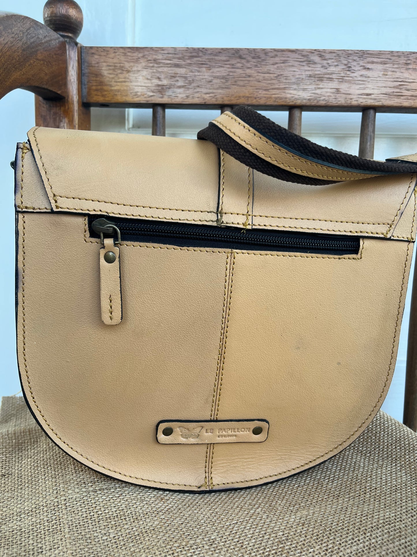 Anna Natural Leather Handbag