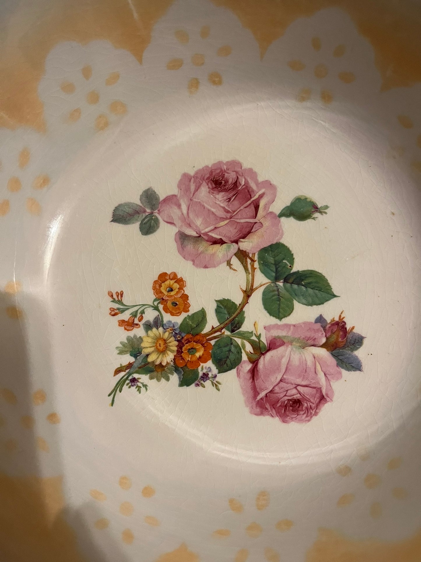 Pretty Decorative Bowl with Flowers