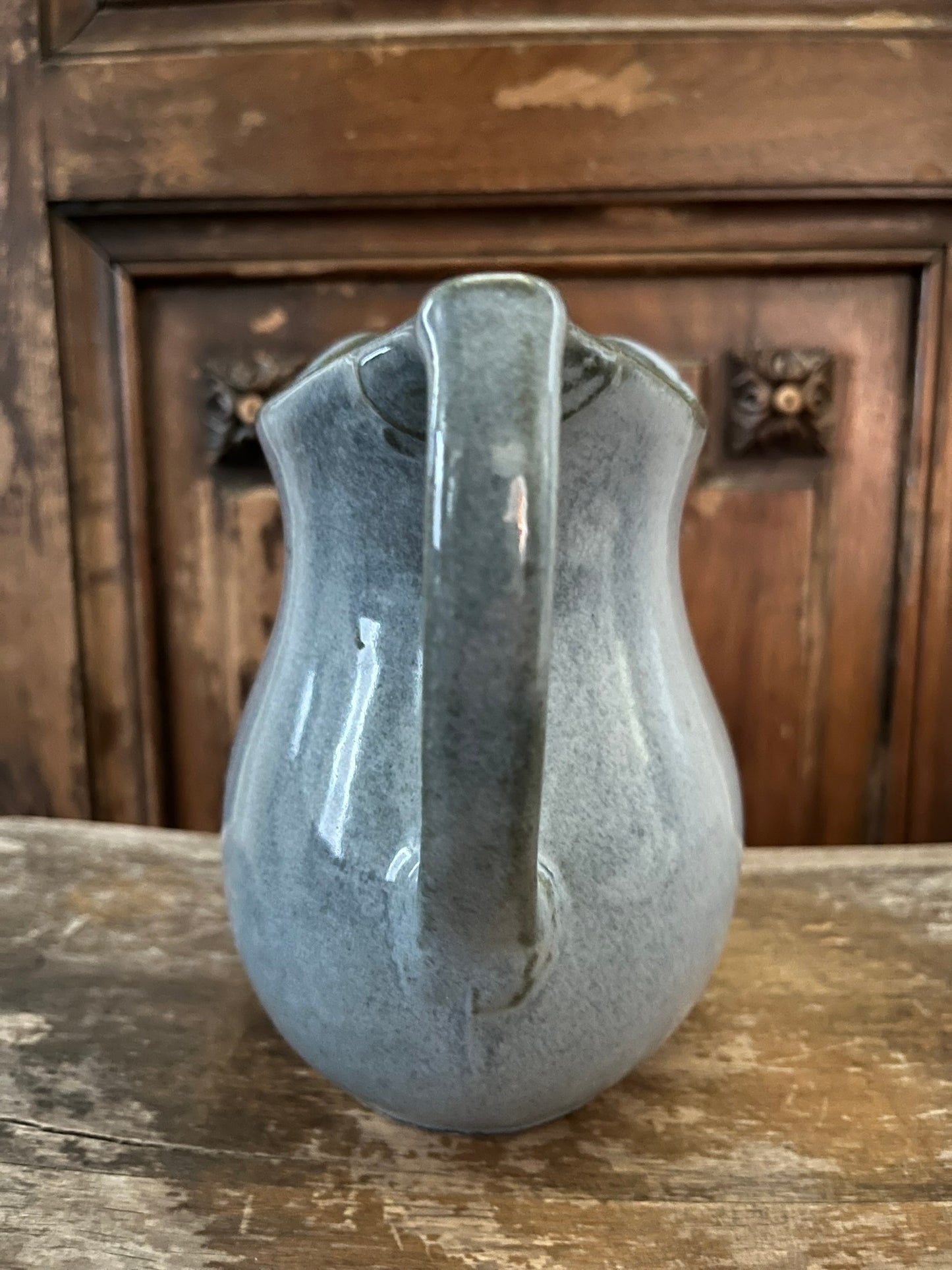 Small Decorative Blue Pitcher Vase