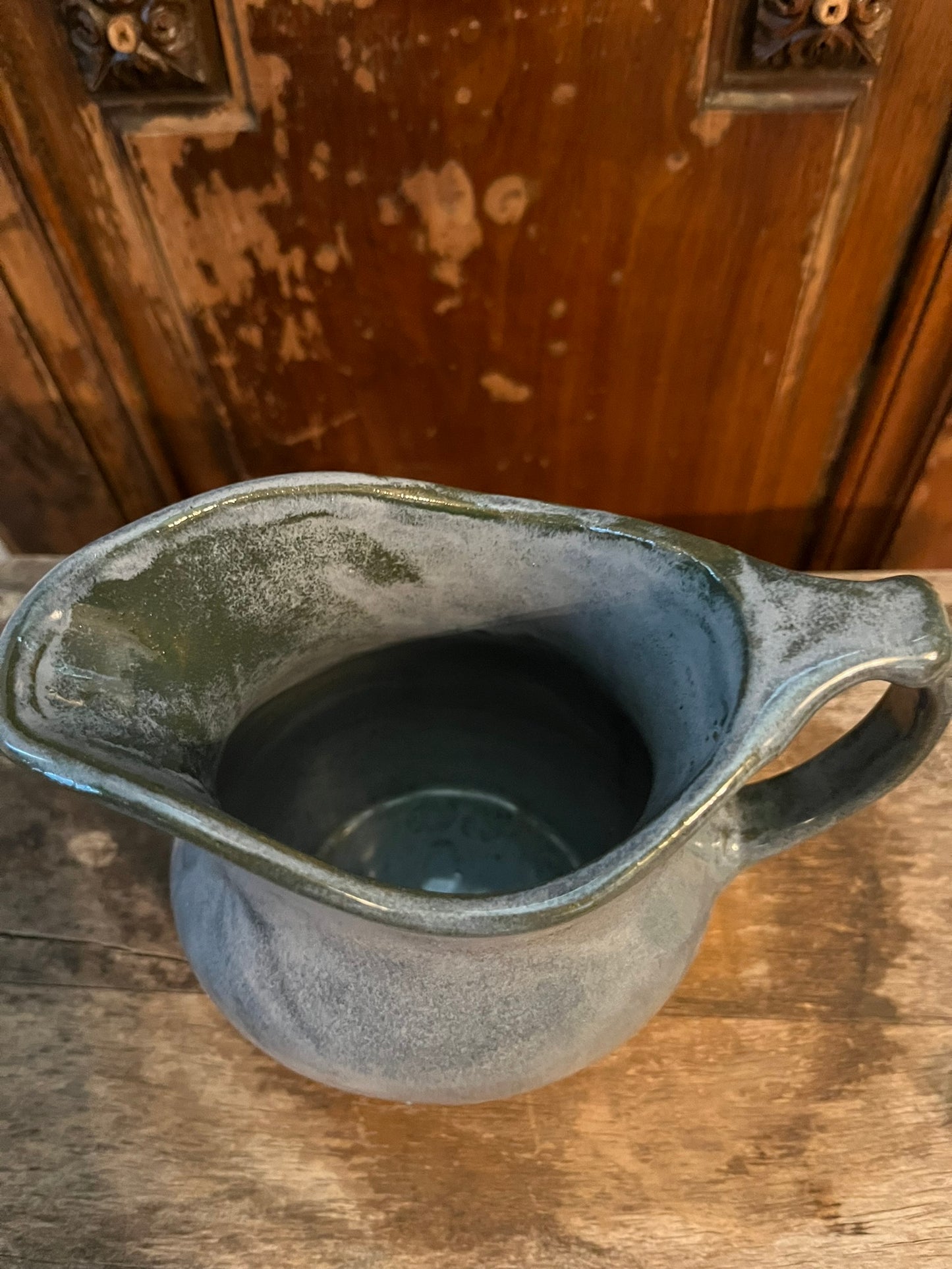 Small Decorative Blue Pitcher Vase