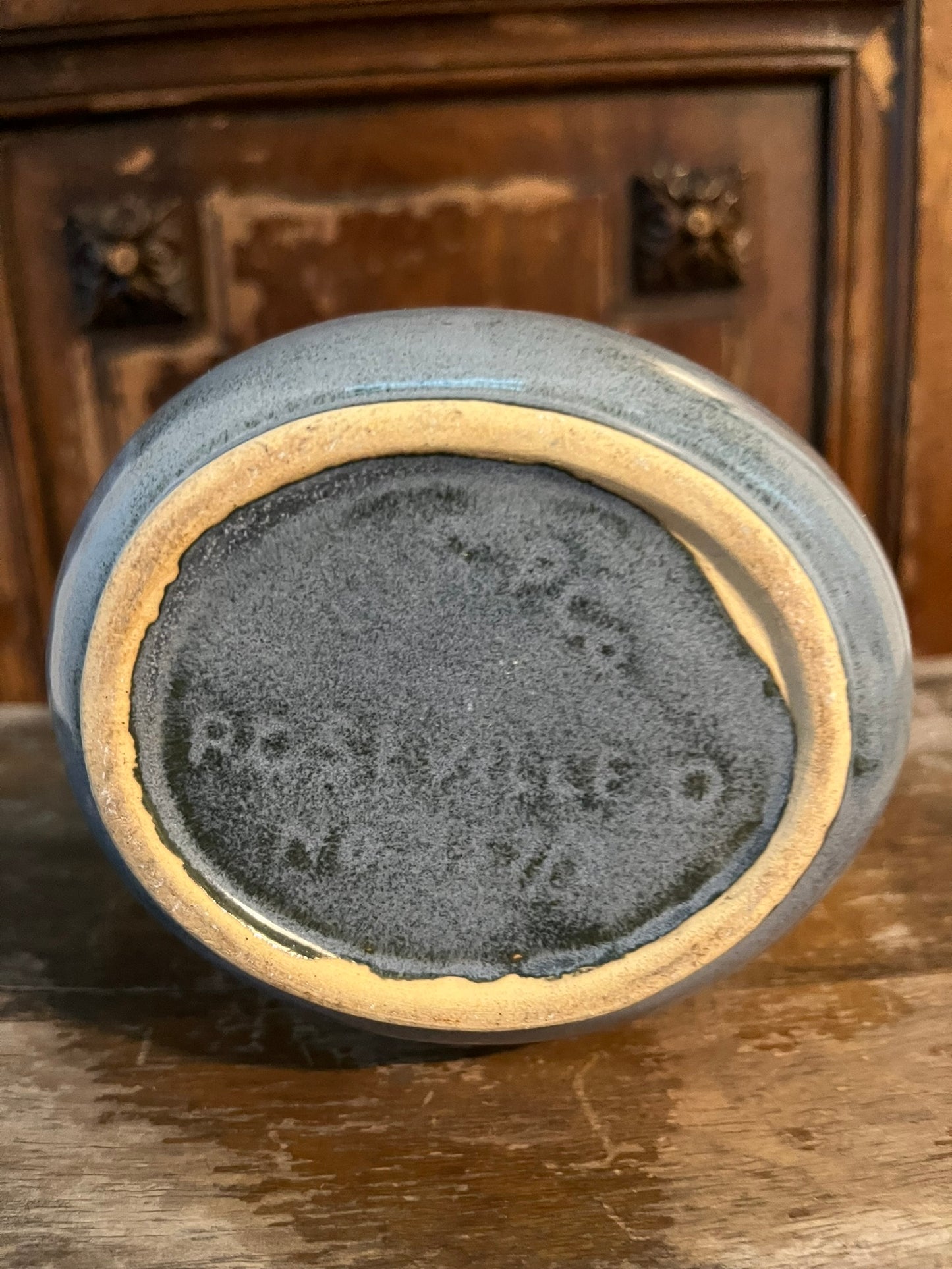 Small Decorative Blue Pitcher Vase