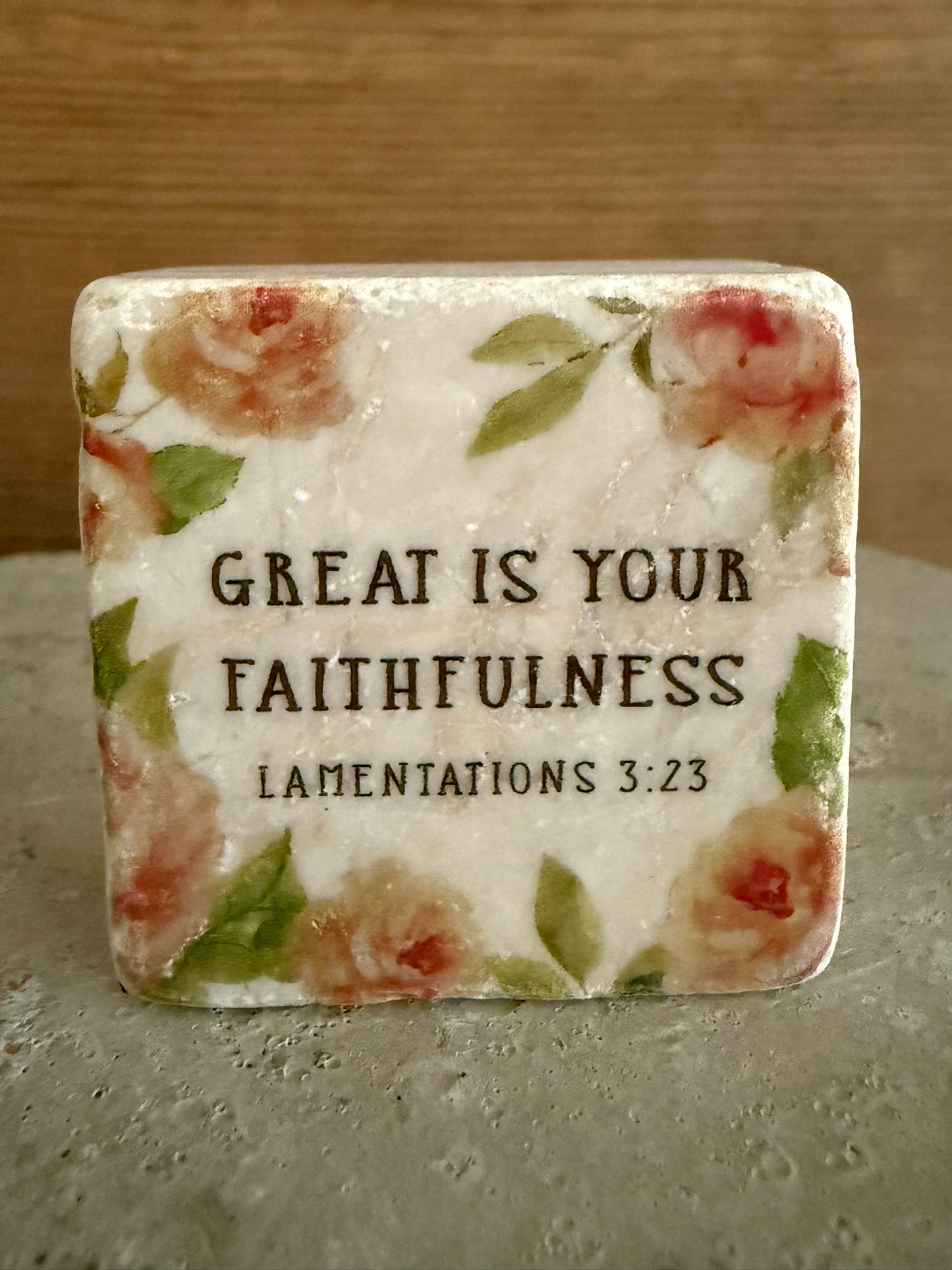 Scripture Stone Great Is Your Faithfulness