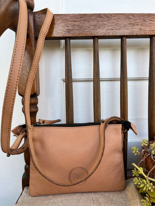 Natural Leather Crossbody Bag