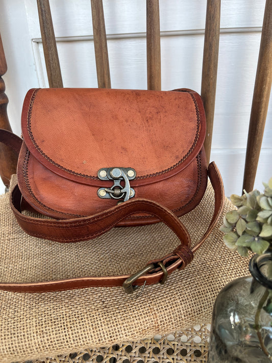 Cavalier Carmel Brown Satchel Crossbody Bag