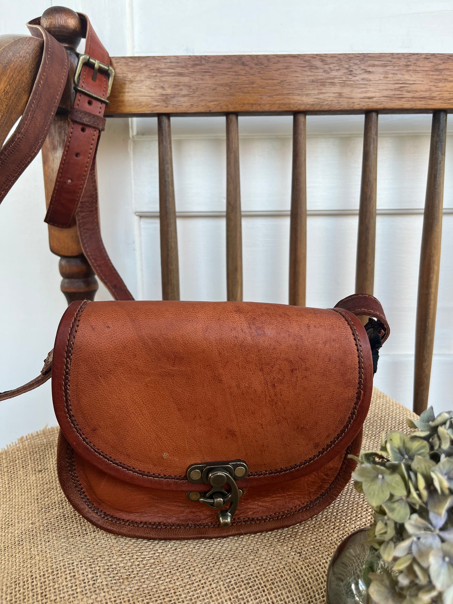 Cavalier Carmel Brown Satchel Crossbody Bag