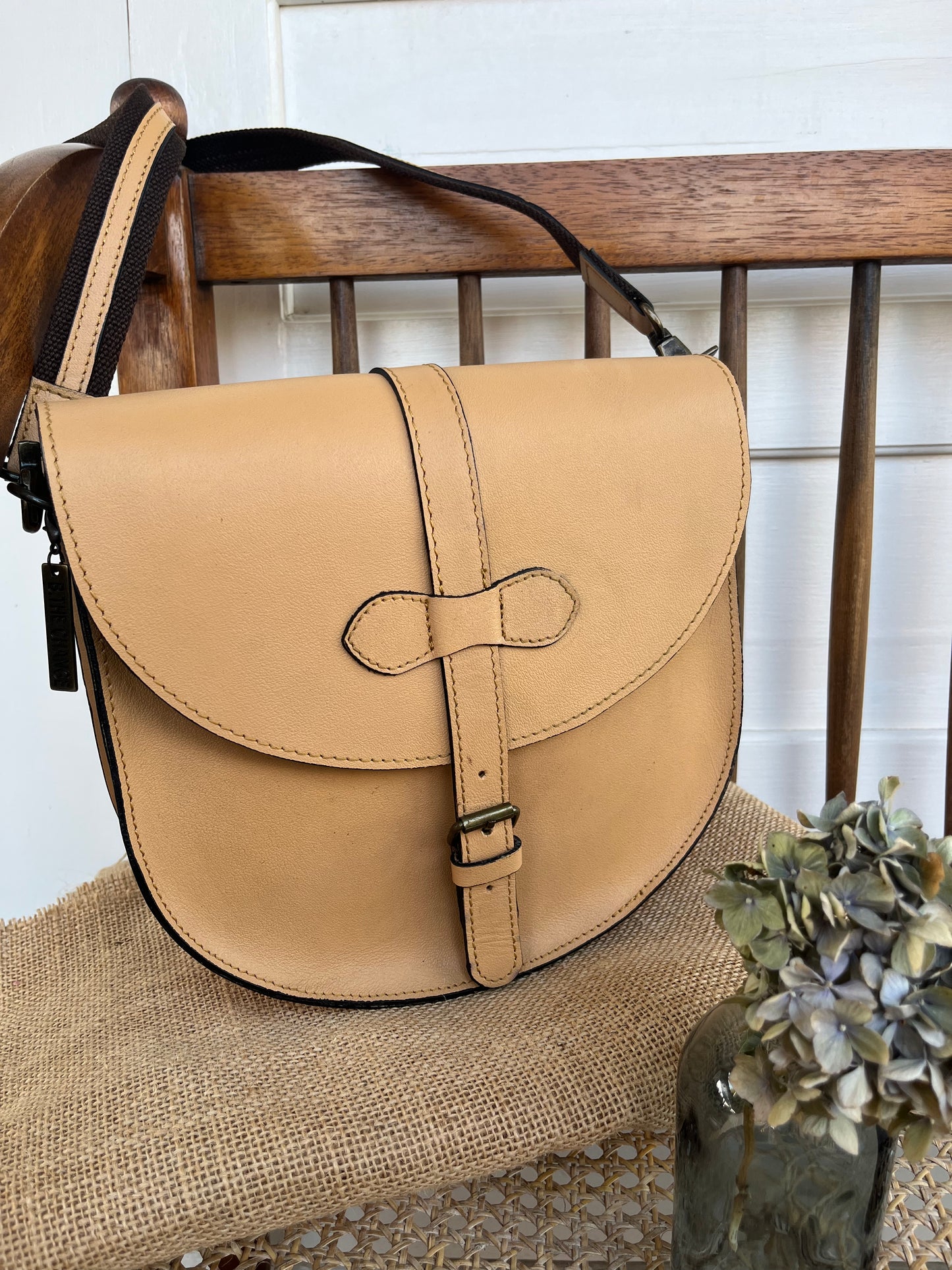 Anna Natural Leather Handbag