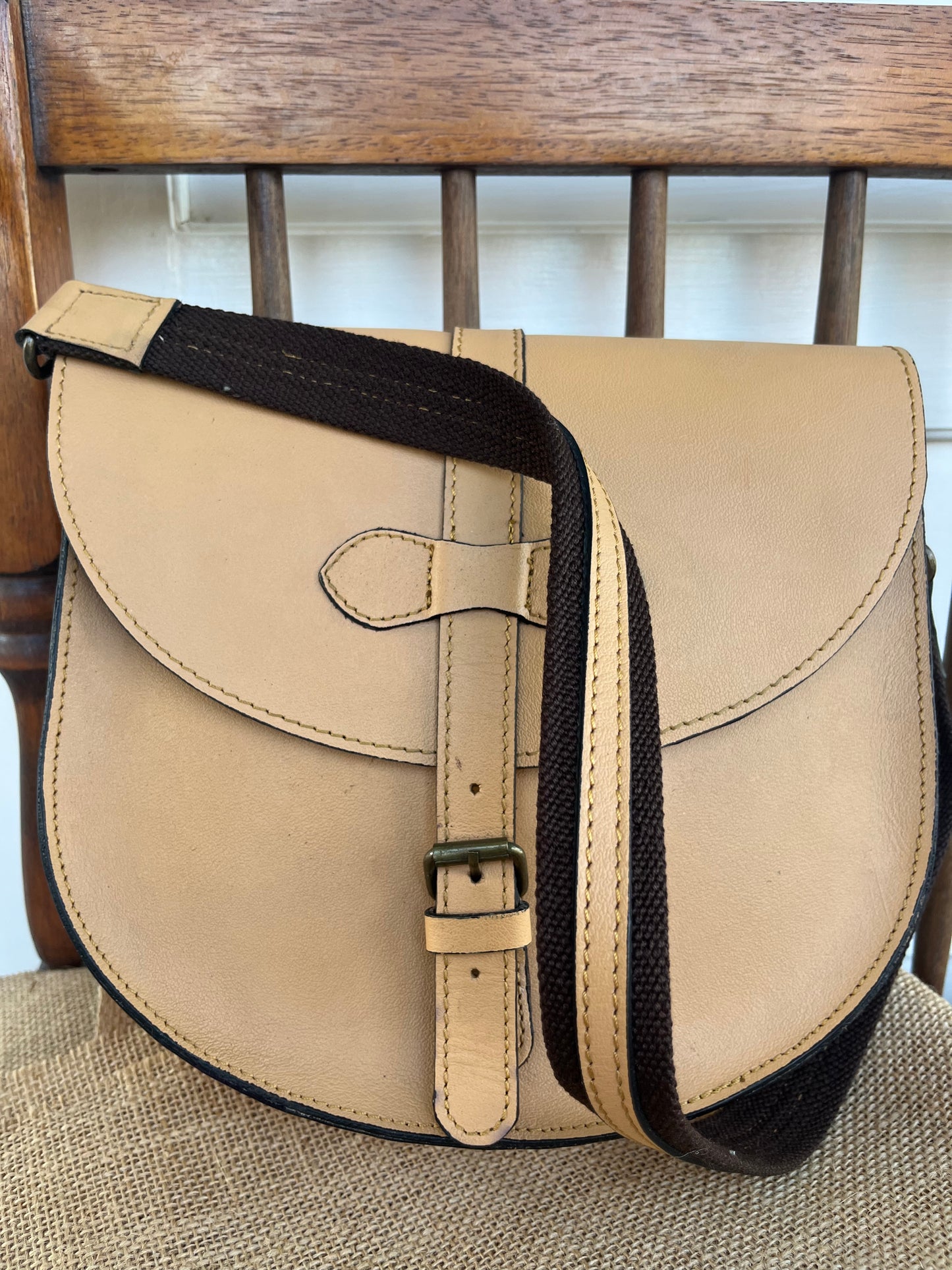 Anna Natural Leather Handbag