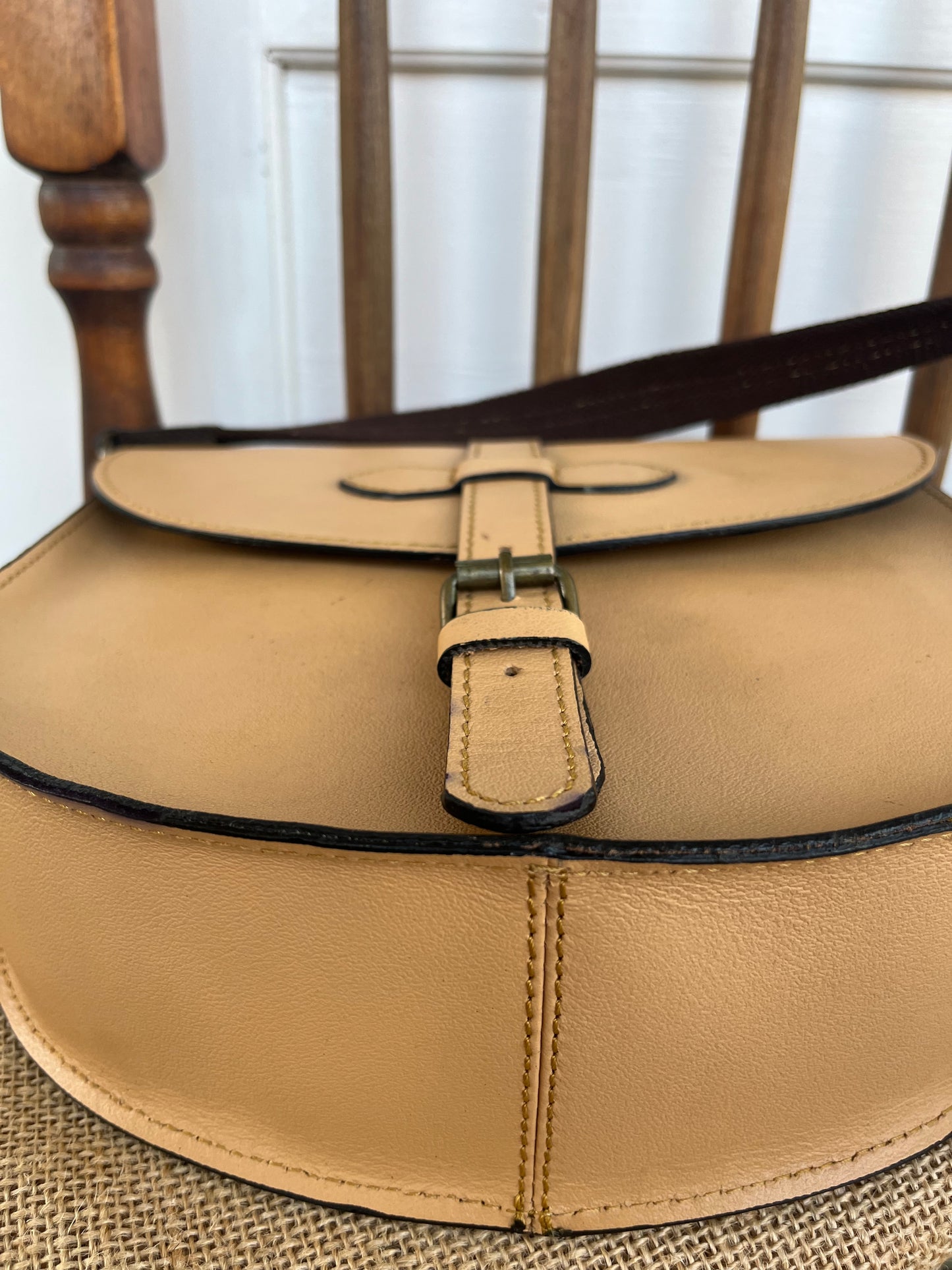 Anna Natural Leather Handbag