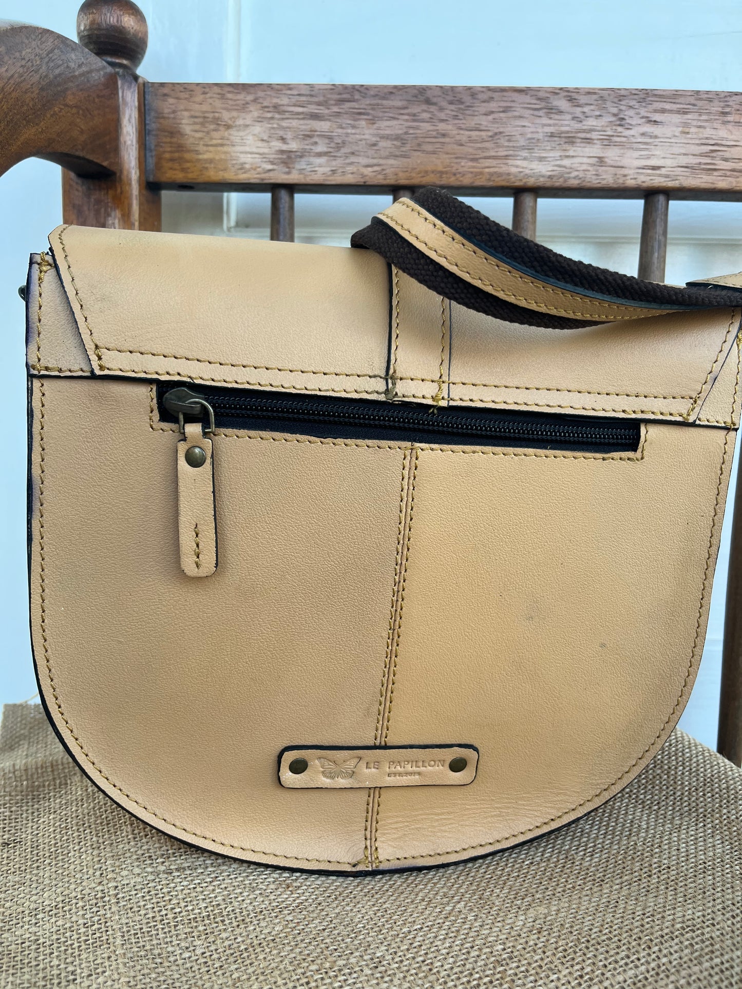 Anna Natural Leather Handbag