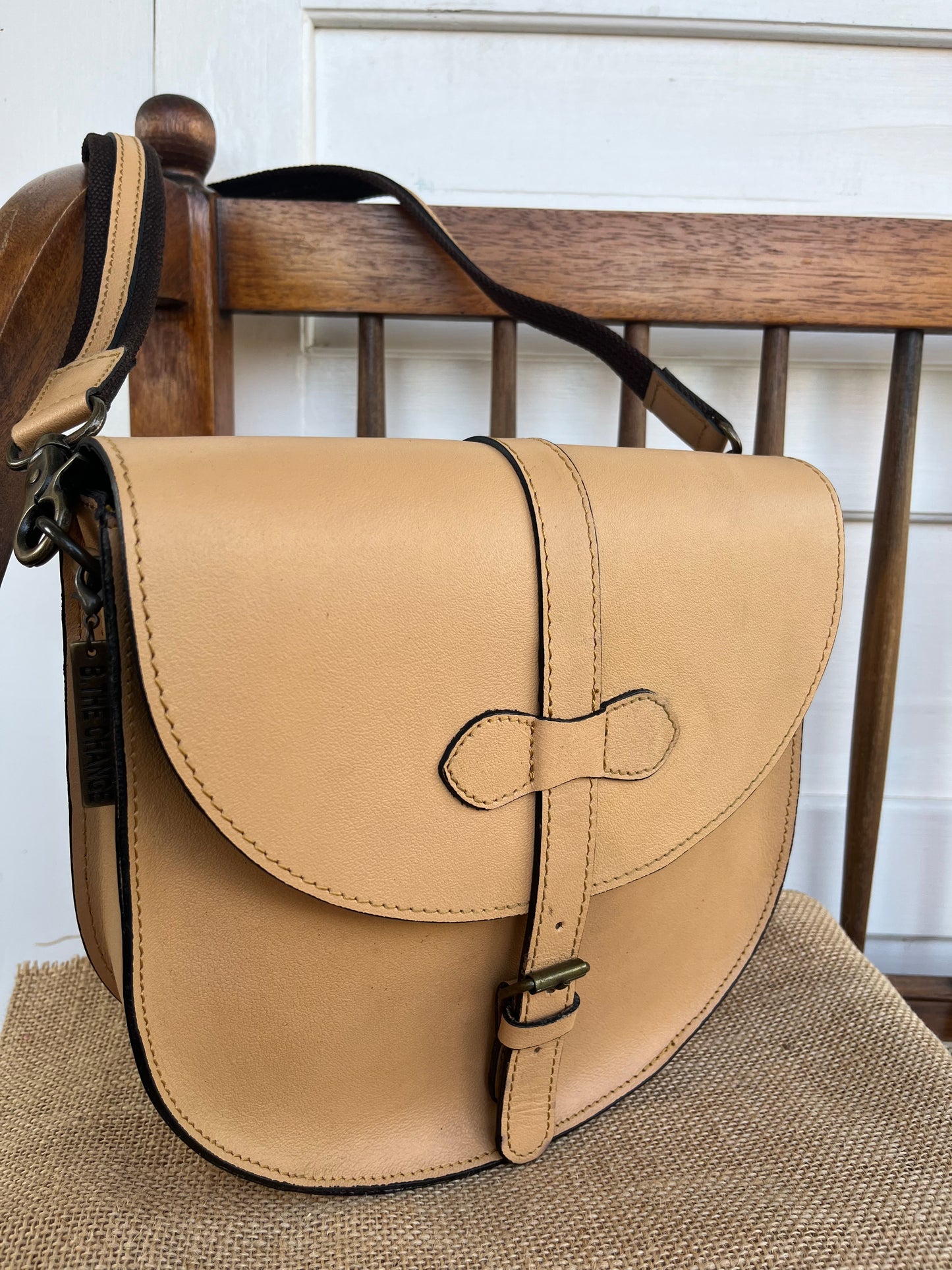 Anna Natural Leather Handbag