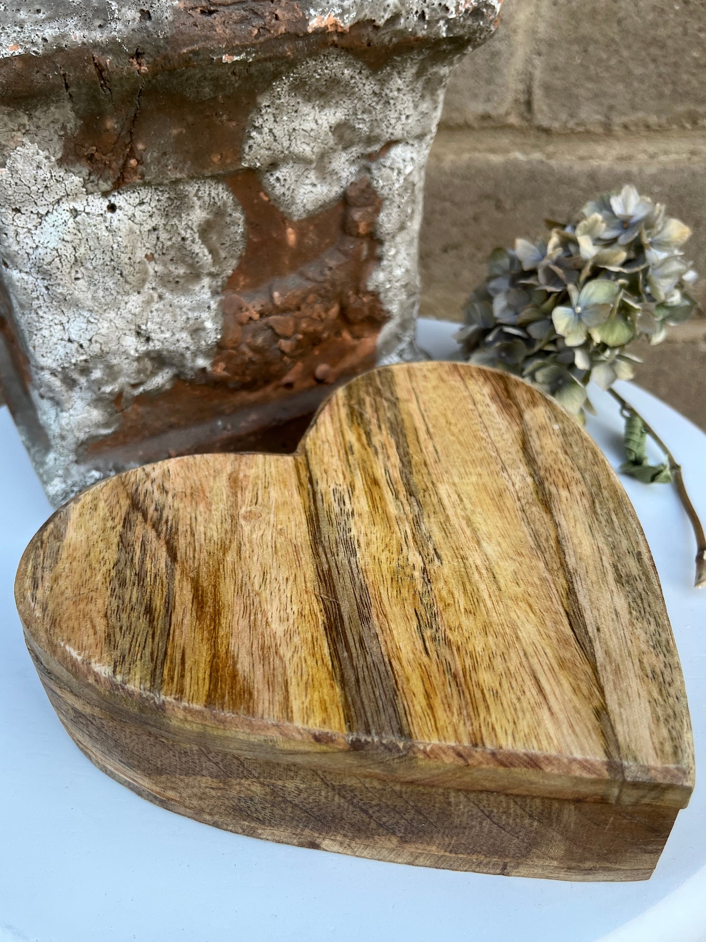 Heart Shaped Wooden Box