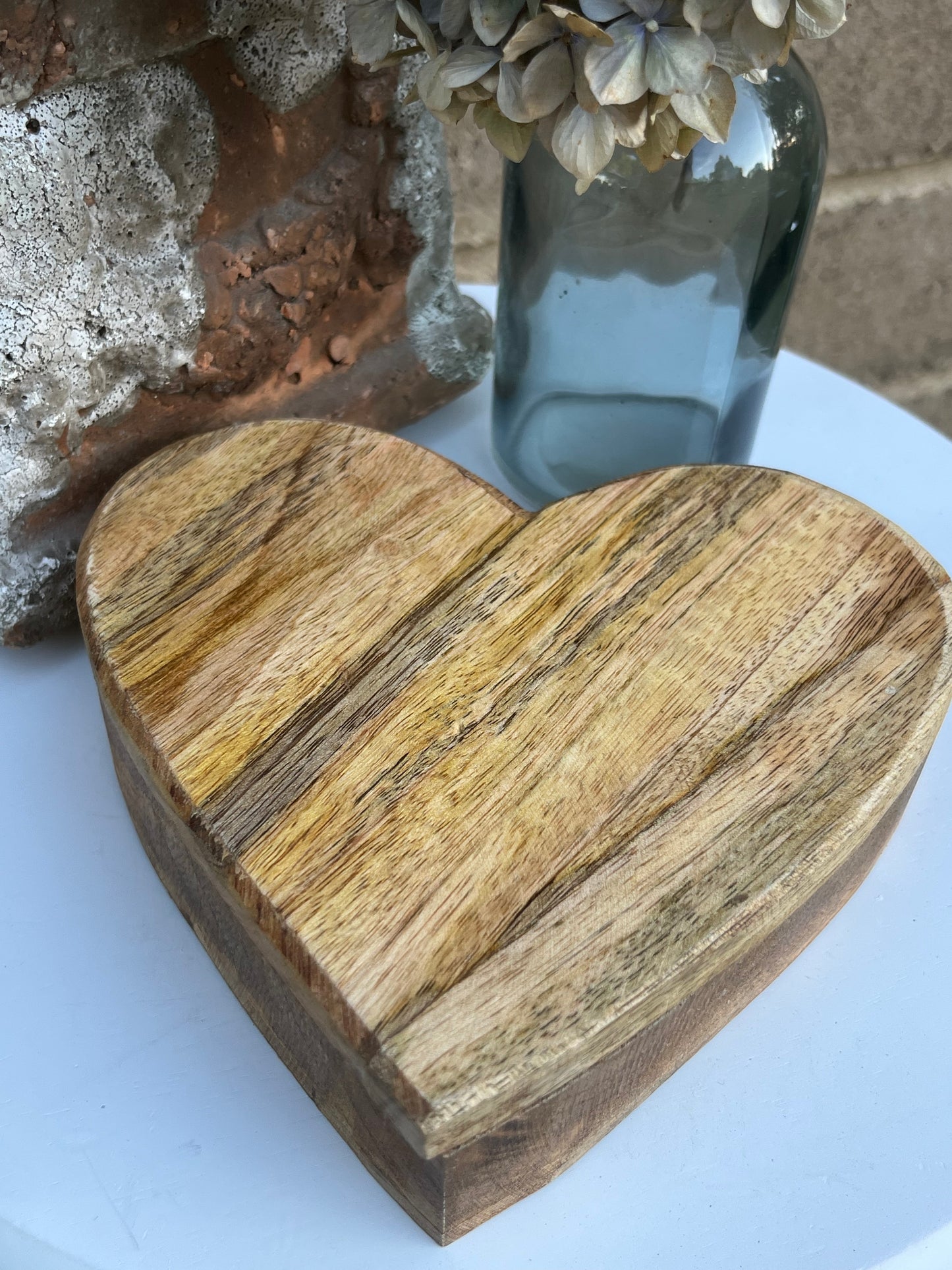 Heart Shaped Wooden Box