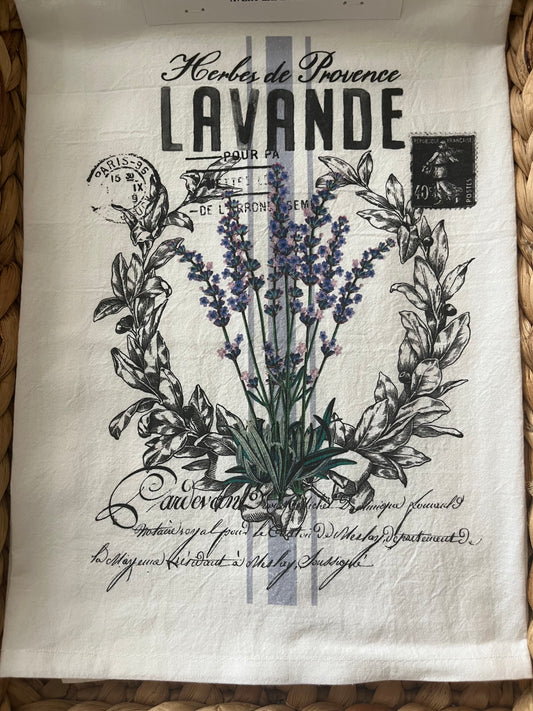 Vintage French Lavender Tea Towel