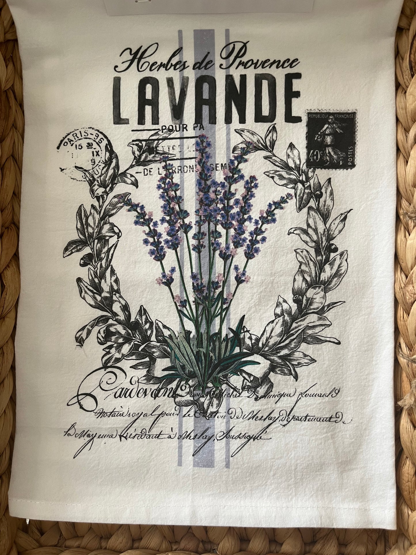 Vintage French Lavender Tea Towel