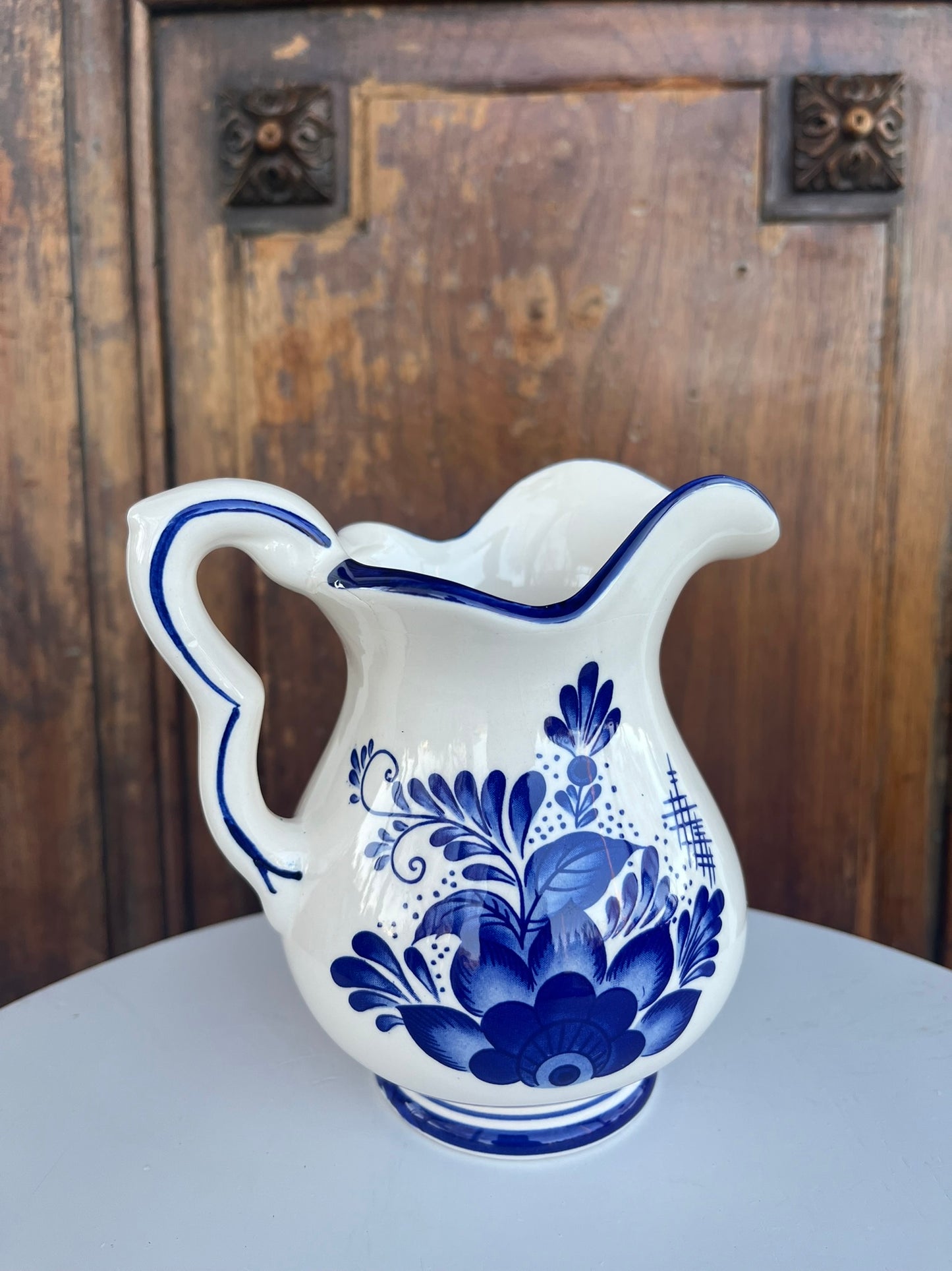 Delft Blue and White Pitcher D.A.I.C.