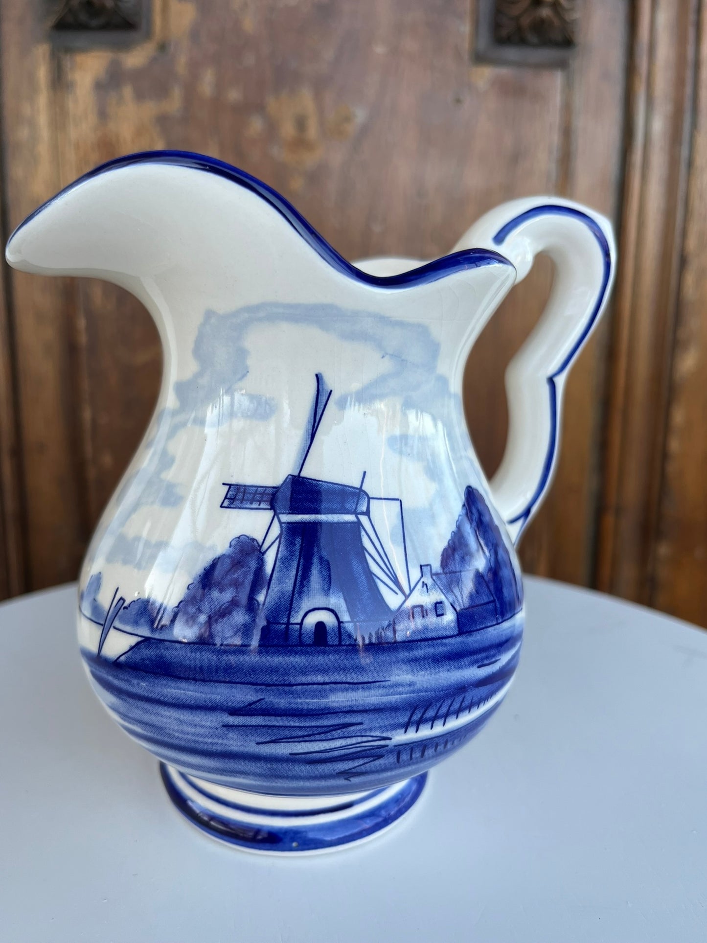 Delft Blue and White Pitcher D.A.I.C.