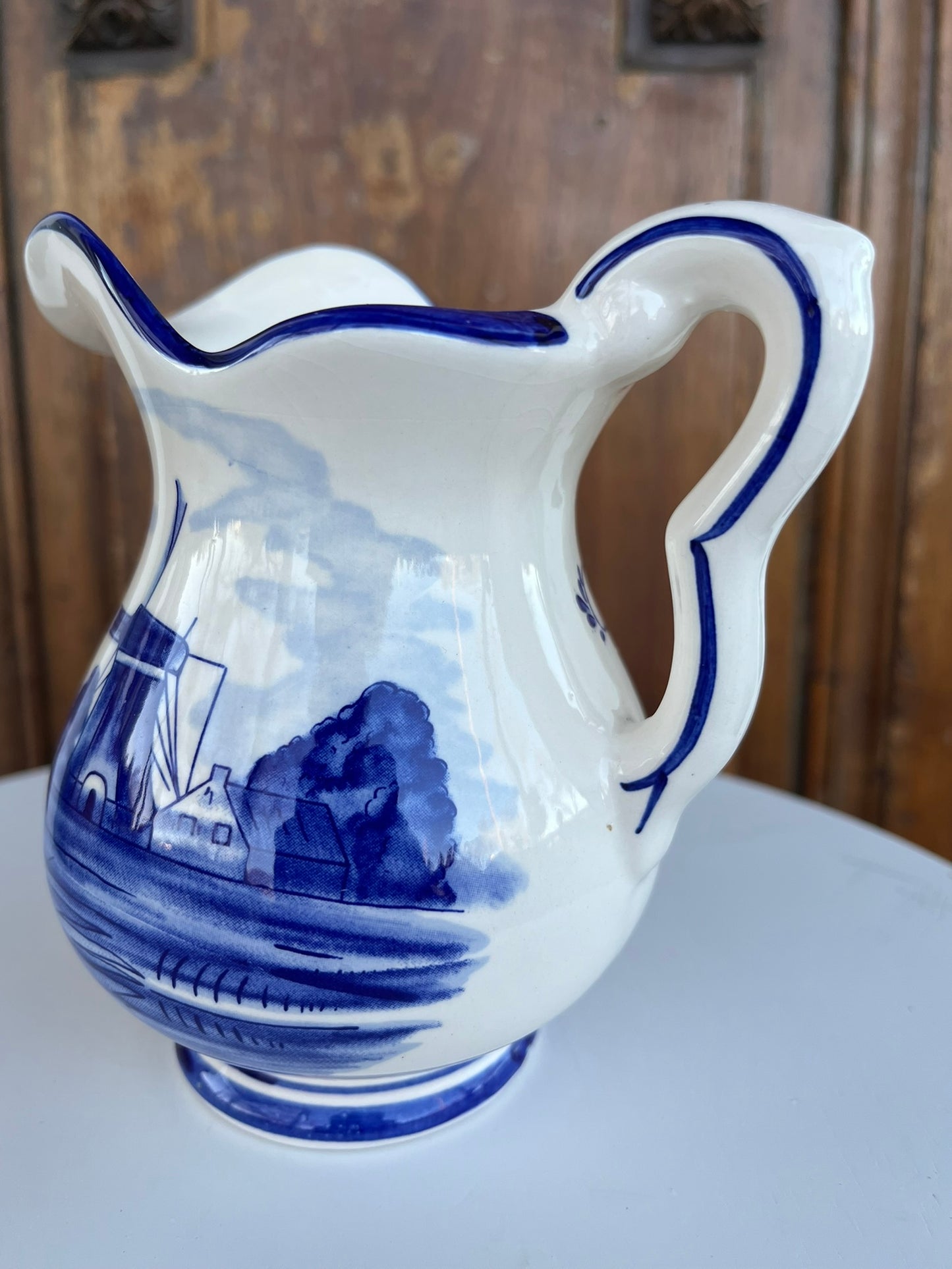 Delft Blue and White Pitcher D.A.I.C.