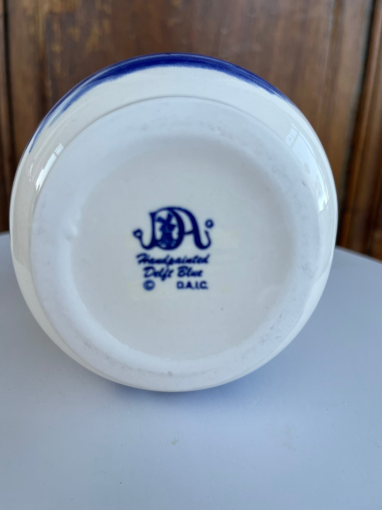 Delft Blue and White Pitcher D.A.I.C.