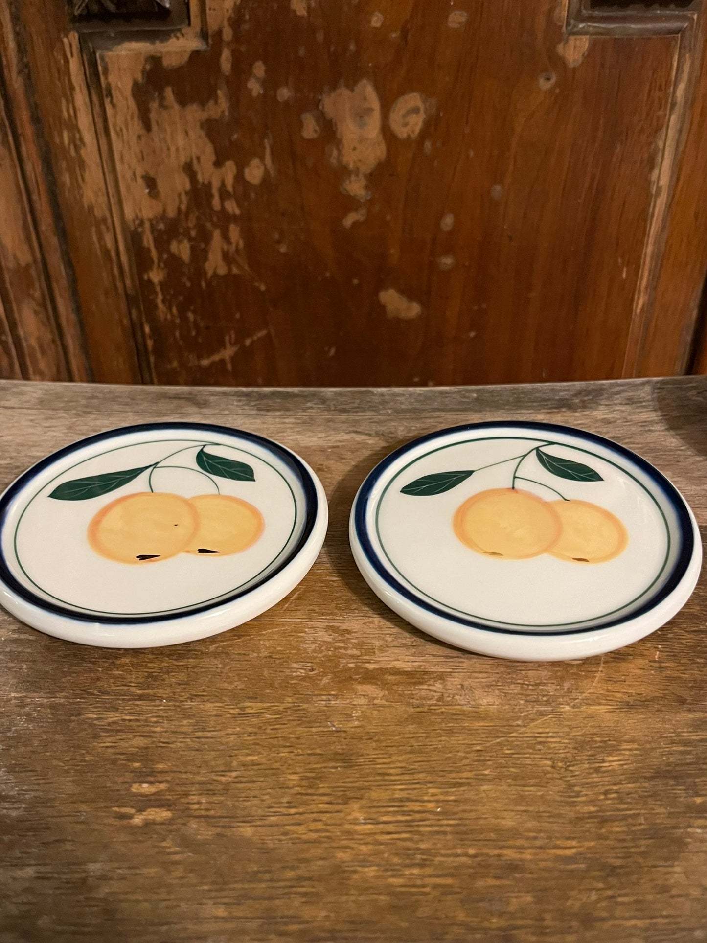 Coasters Dansk Hand Painted Fruits CottageCore Style