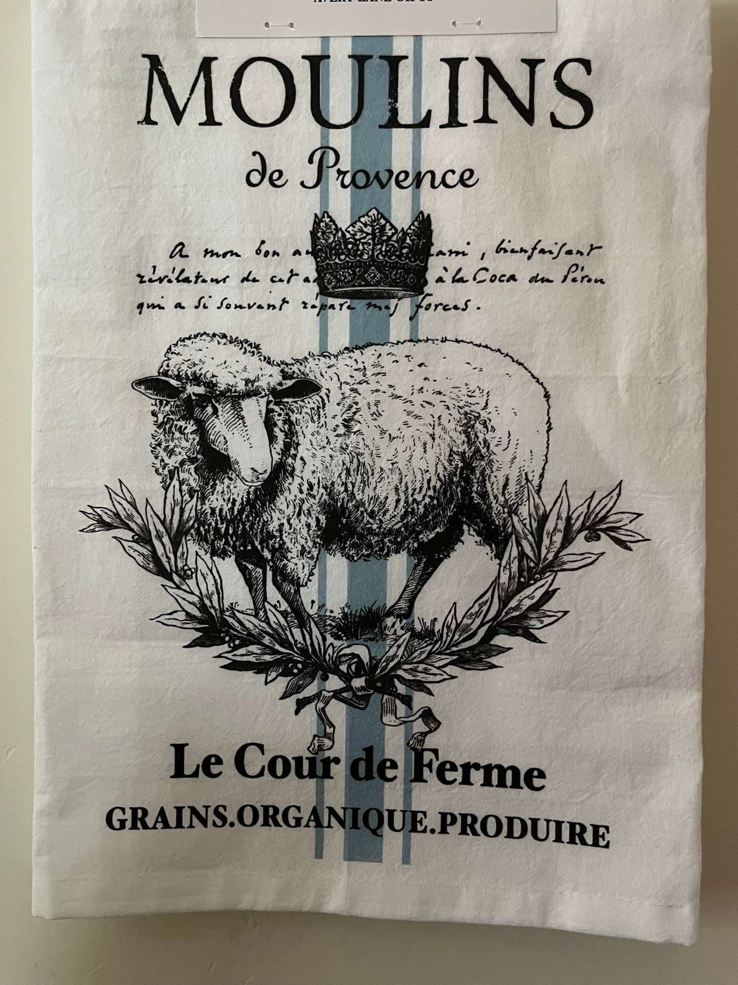 Vintage French Moulins Lamb Tea Towel