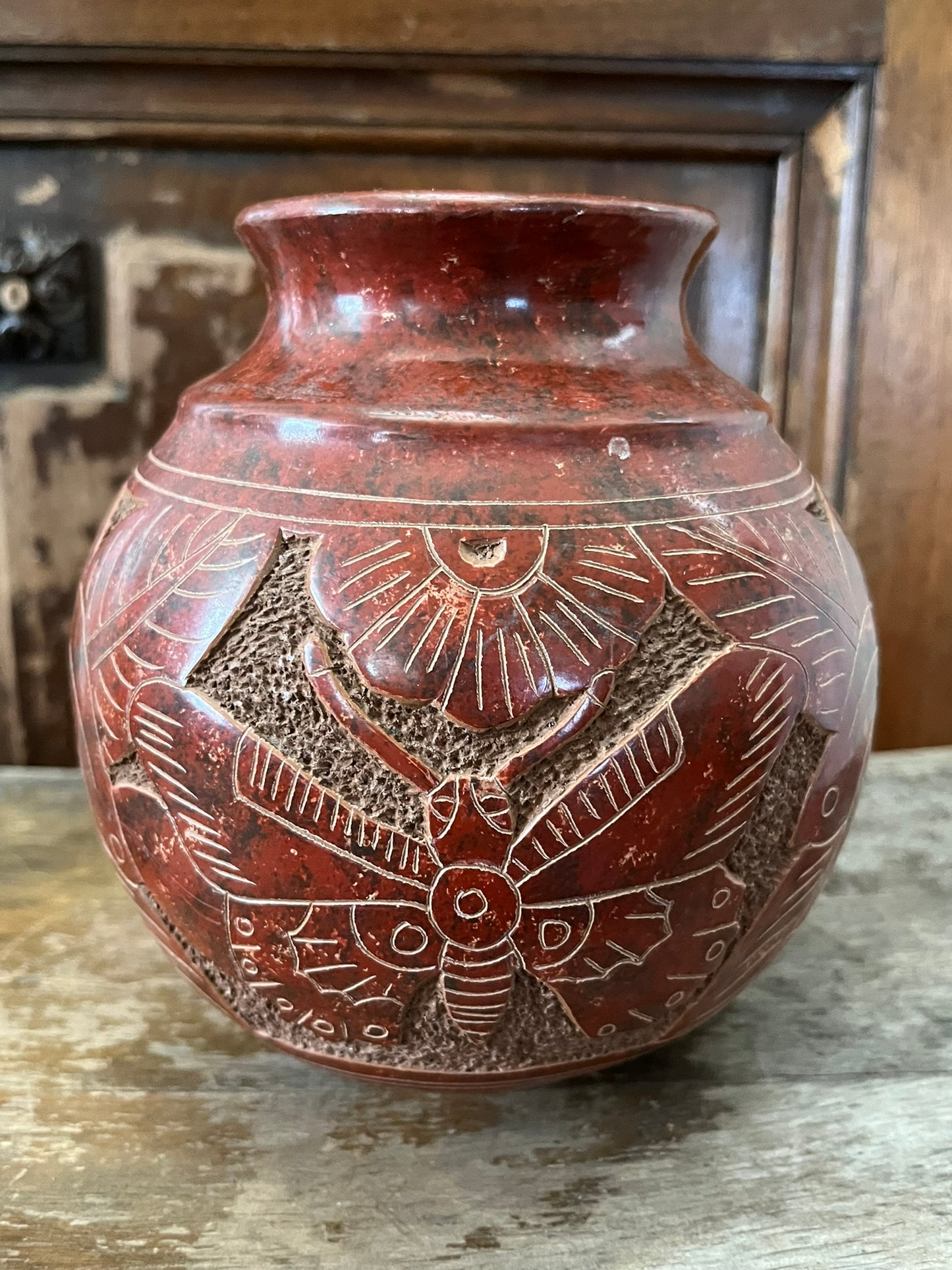 Pottery Decorative Vase Terracotta in Color