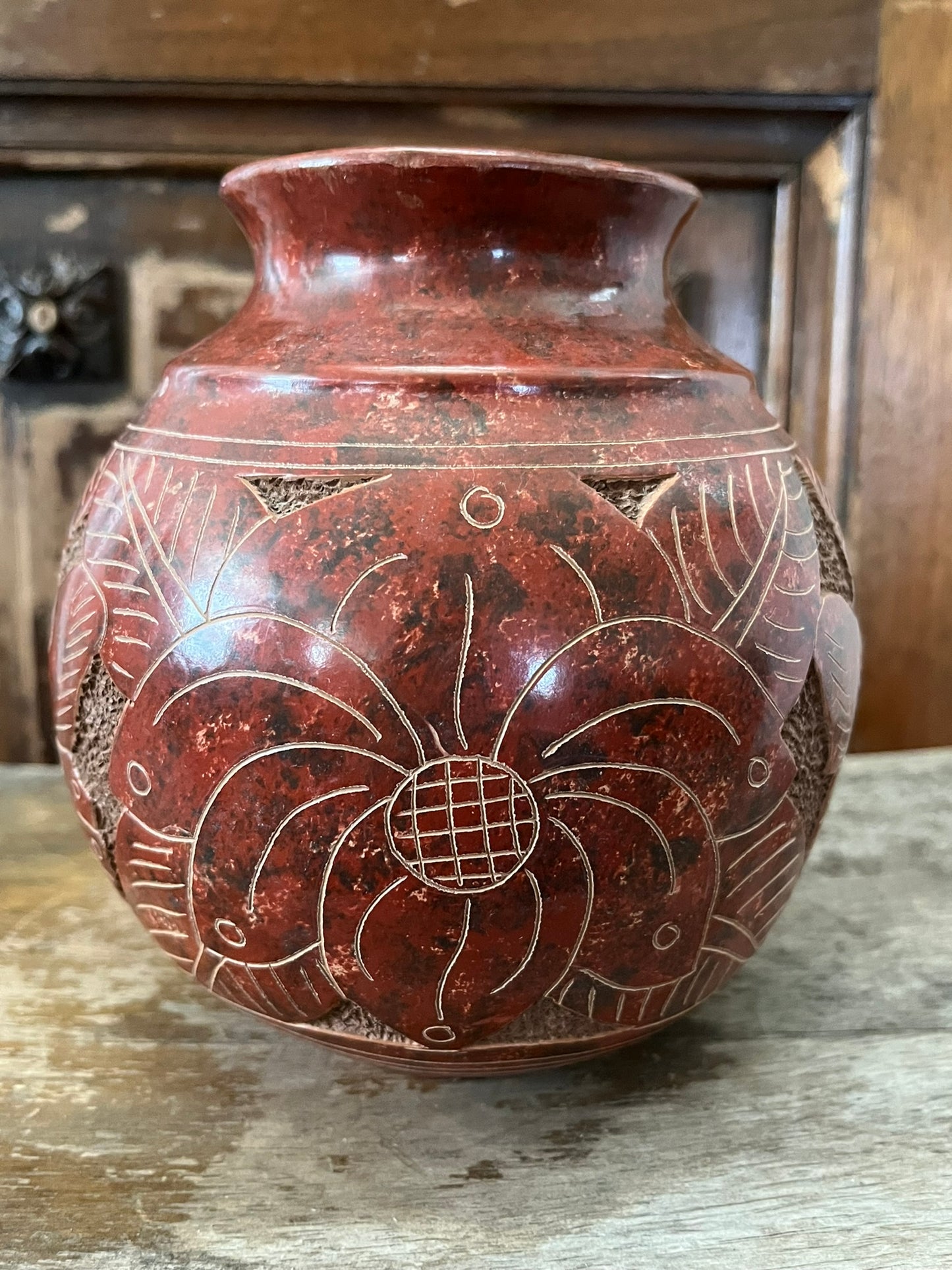 Pottery Decorative Vase Terracotta in Color