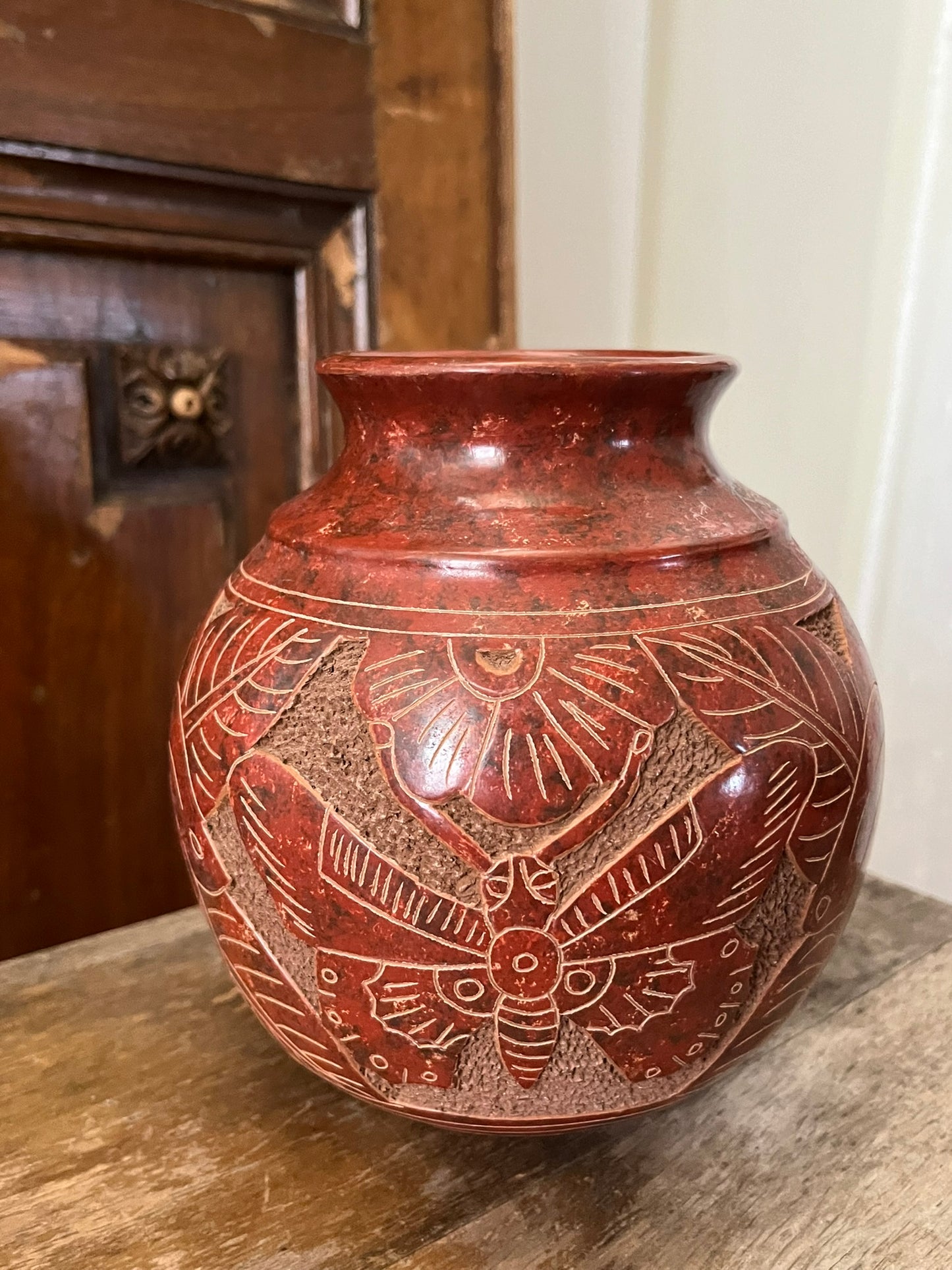 Pottery Decorative Vase Terracotta in Color