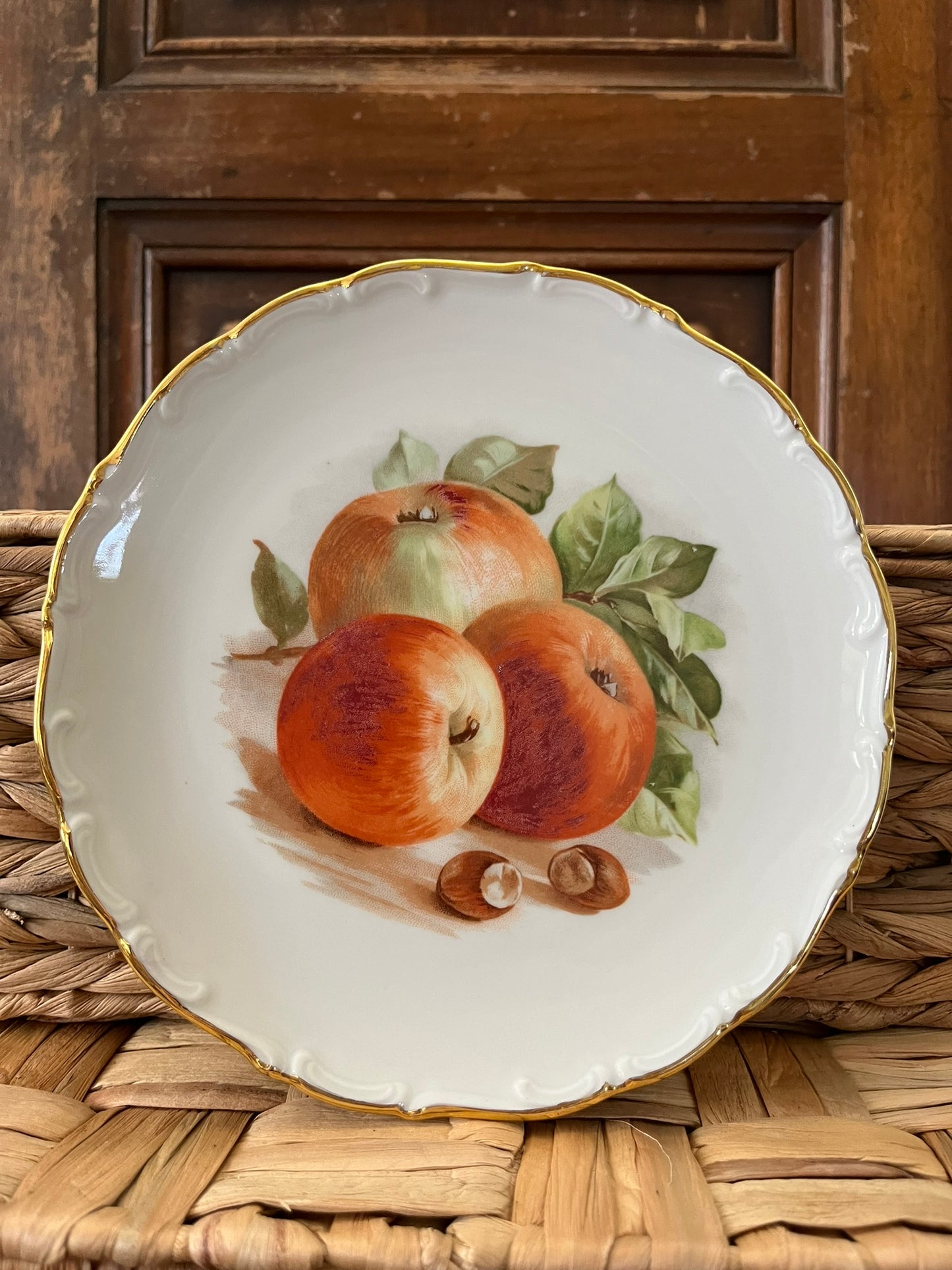 Set of Two Decorative Fruit Plates Schumann Arzberg Bavaria Germany Vintage and CottageCore Style