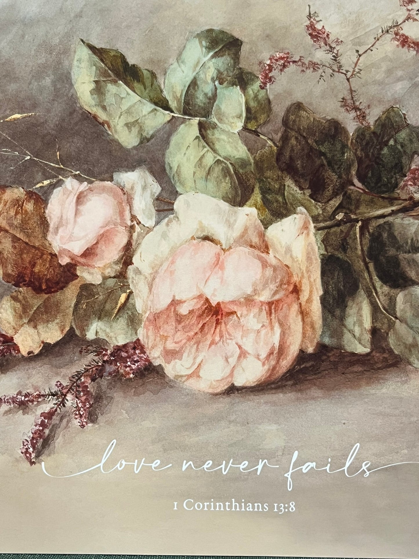 Love Never Fails Wall Art  Print 8X10