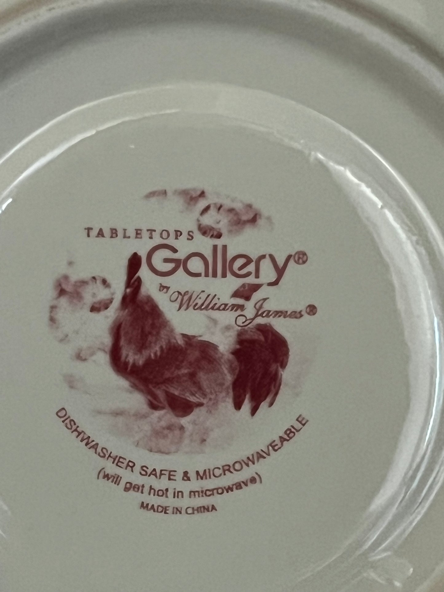 Decorative Rooster Plates Set of 4 CottageCore Style