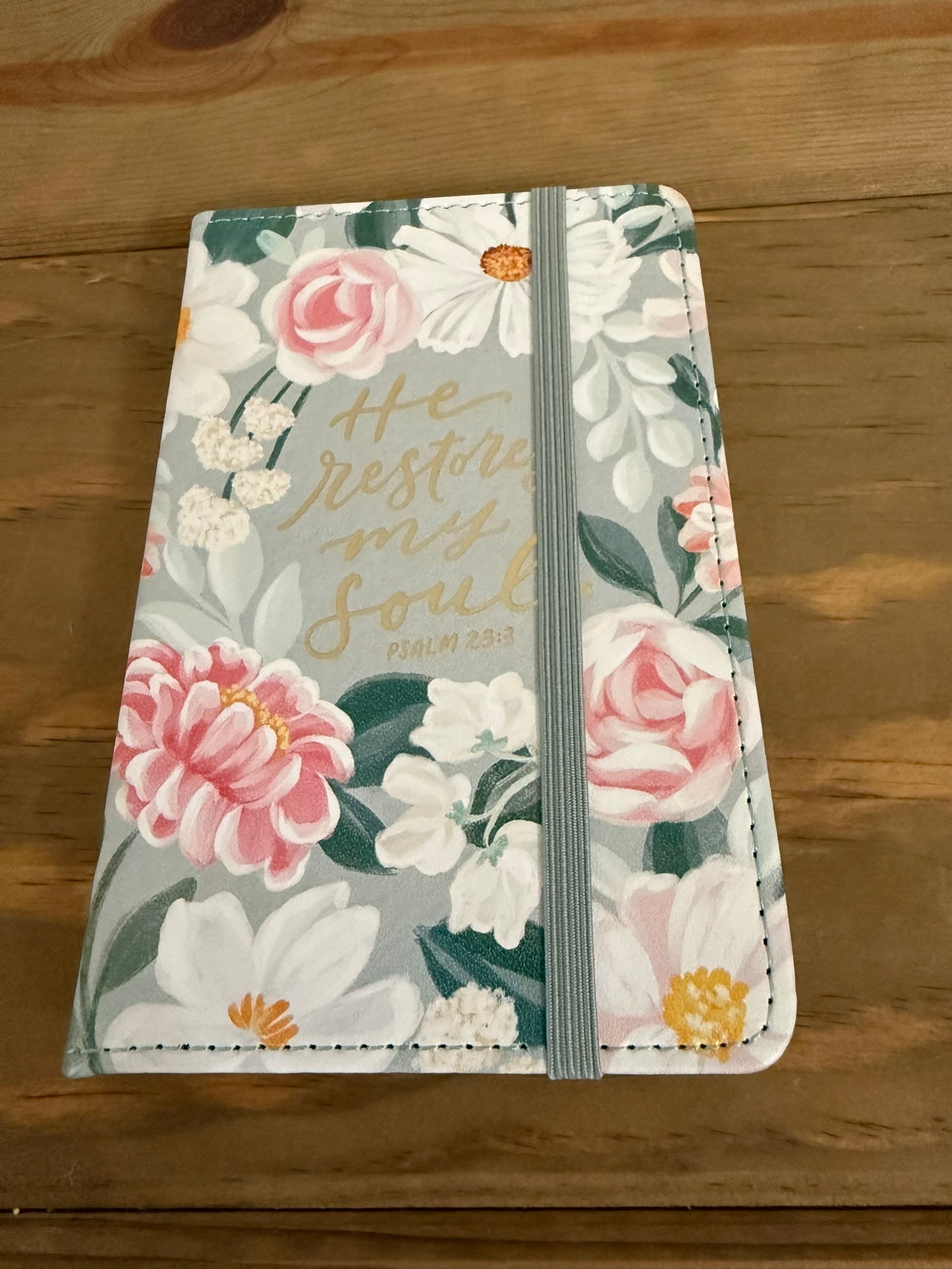 Small Notebook He Restores My Soul