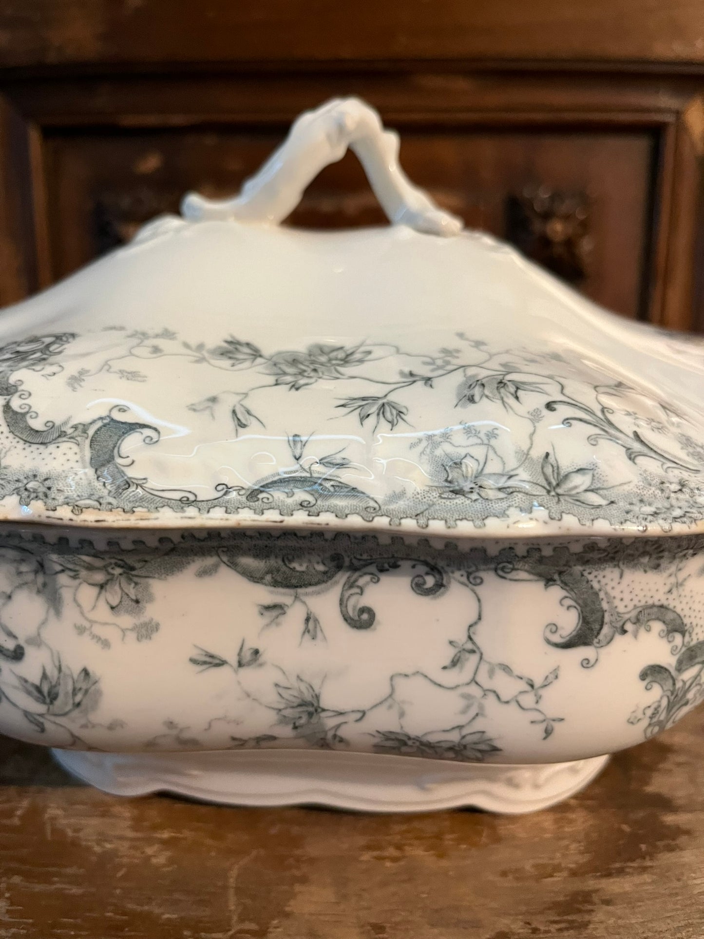 Decorative Vintage Clementson Bros. Semi Porcelain Turren Made in England CottageCore Style