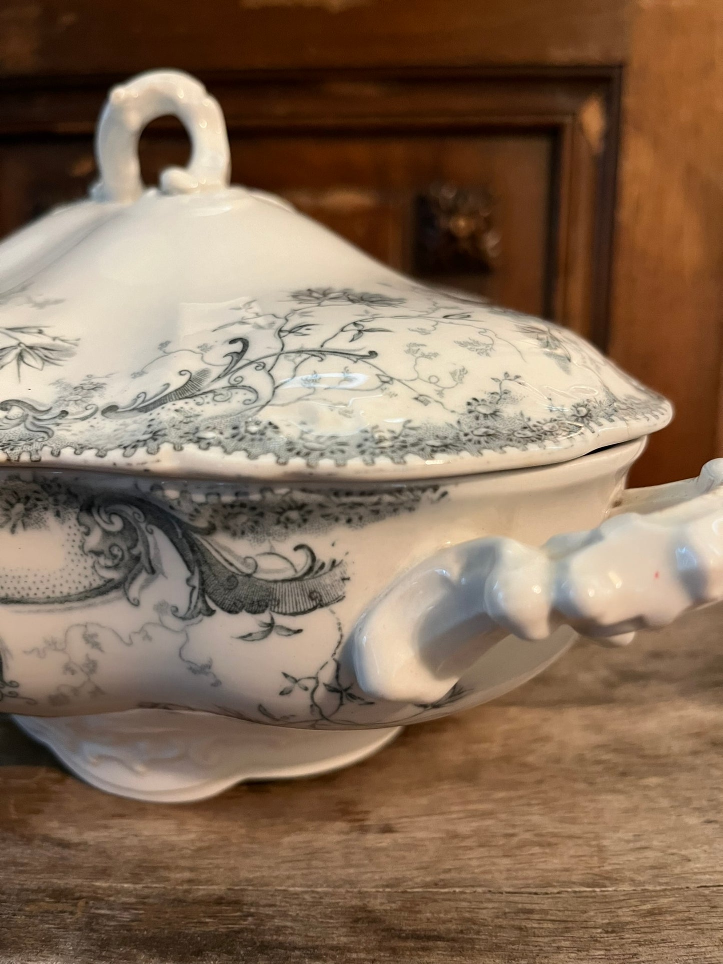 Decorative Vintage Clementson Bros. Semi Porcelain Turren Made in England CottageCore Style