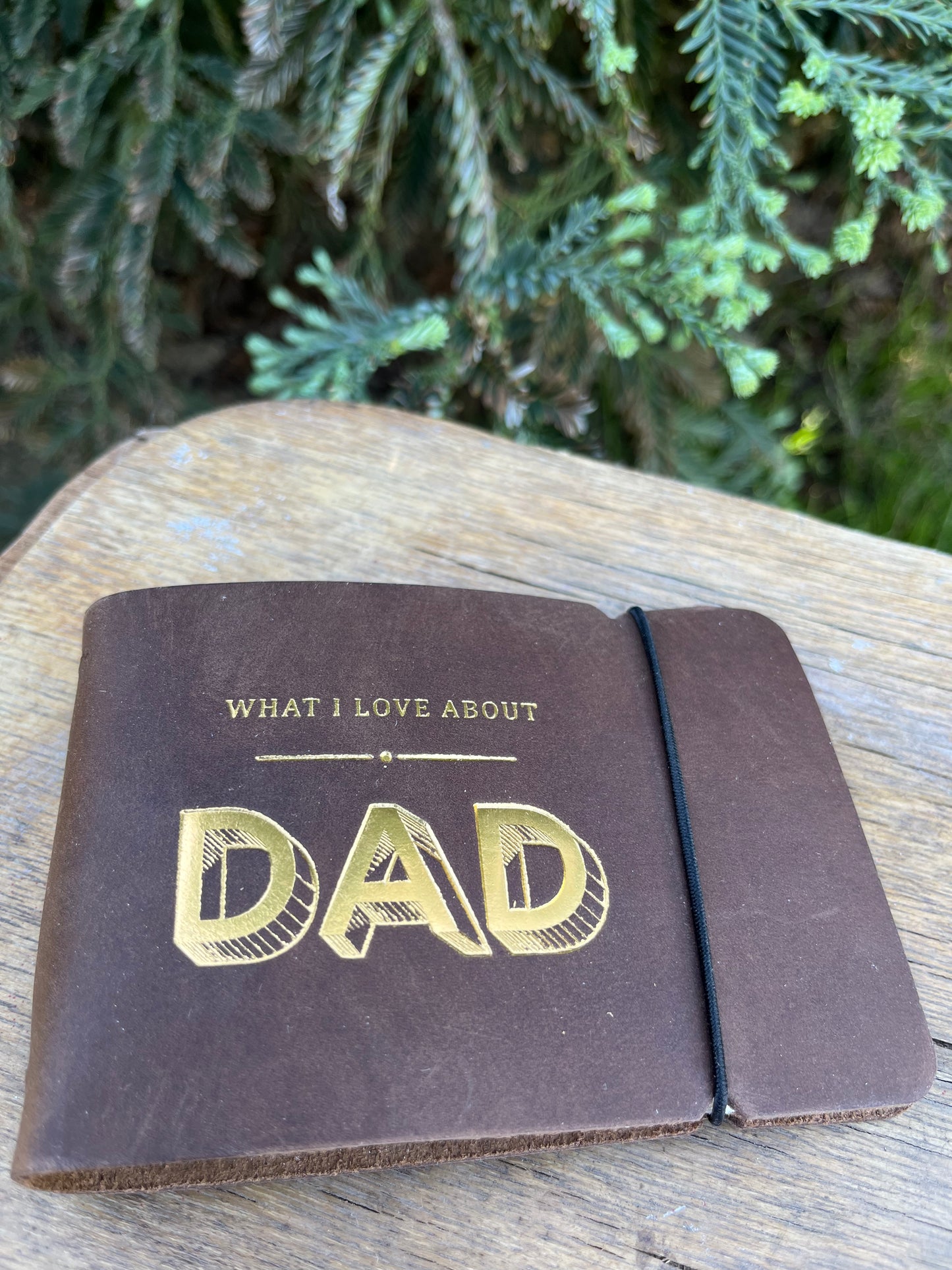 “What I Love About Dad” Leather Mini Book Journal