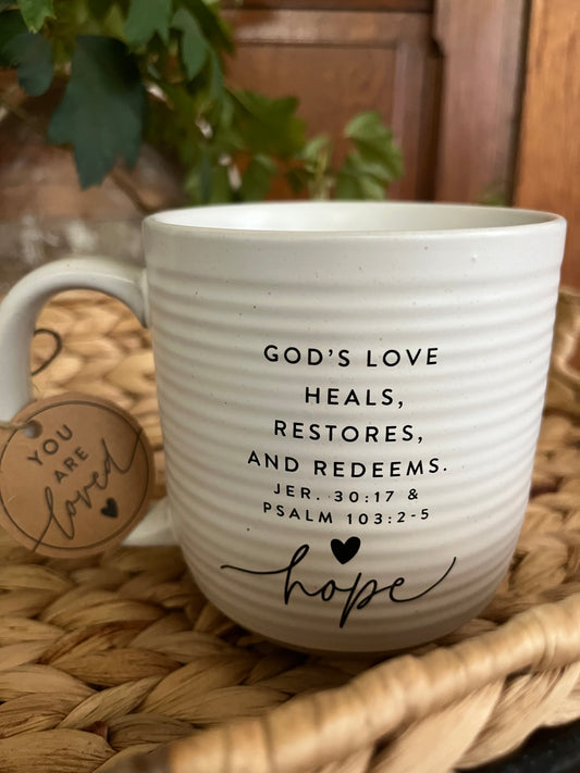 Mug Hold Onto Hope Textured Coffee Mug