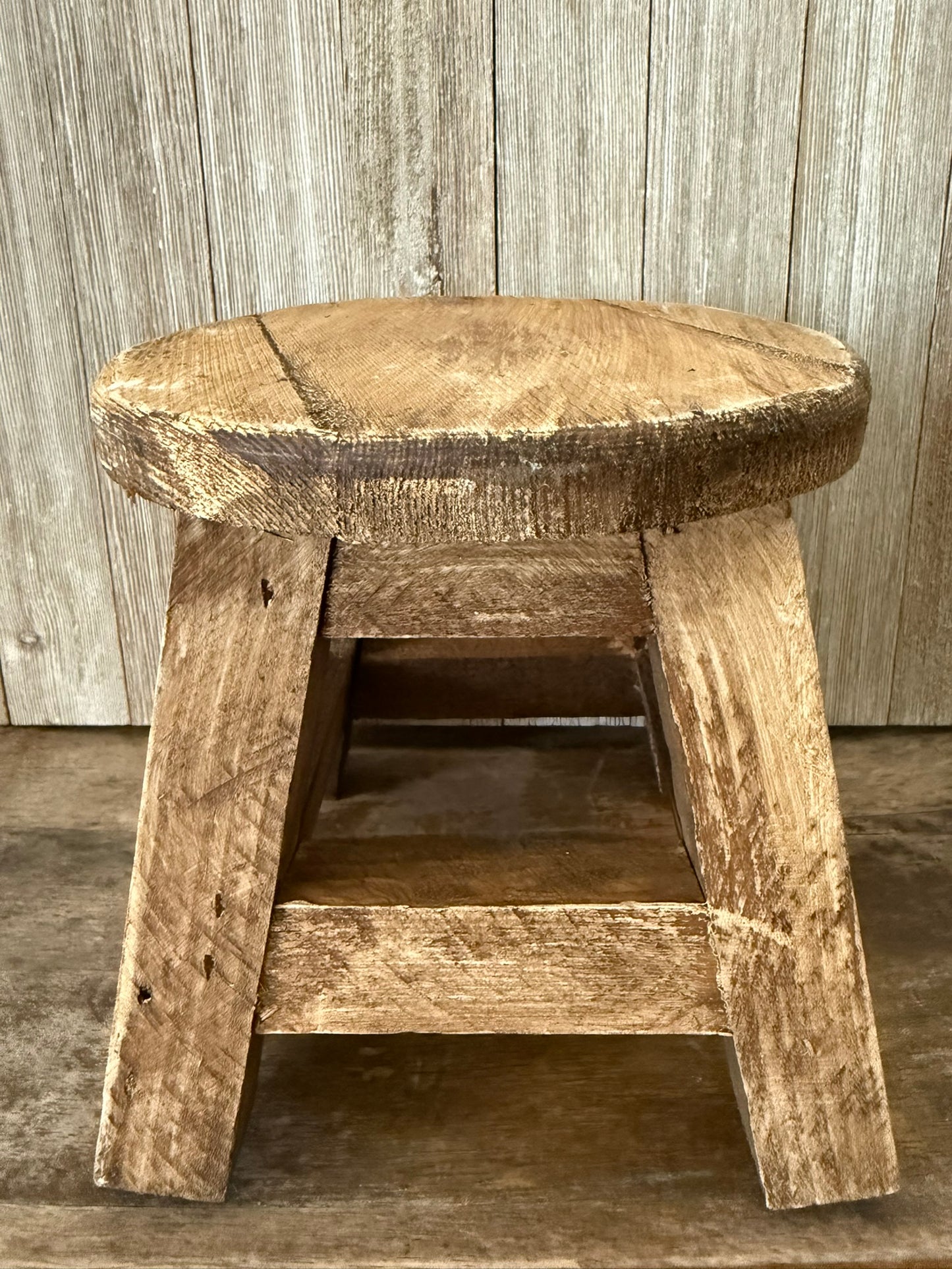 Rustic Wooden Mini Stool and Riser