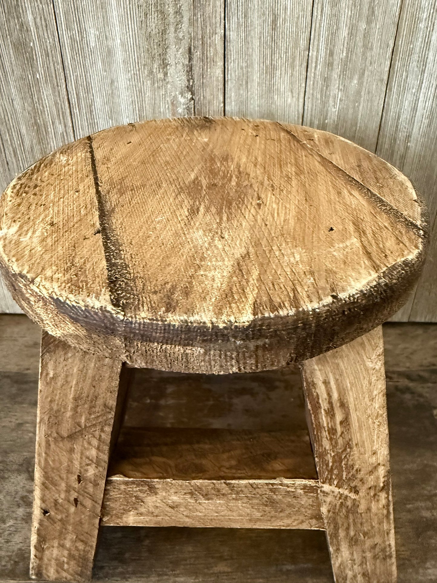 Rustic Wooden Mini Stool and Riser