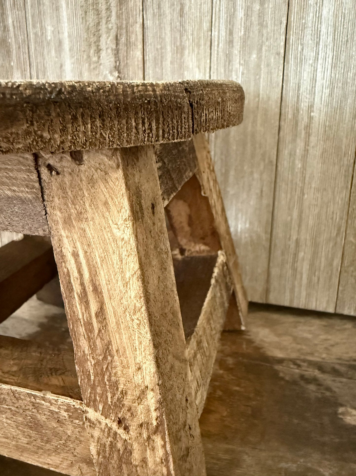 Rustic Wooden Mini Stool and Riser