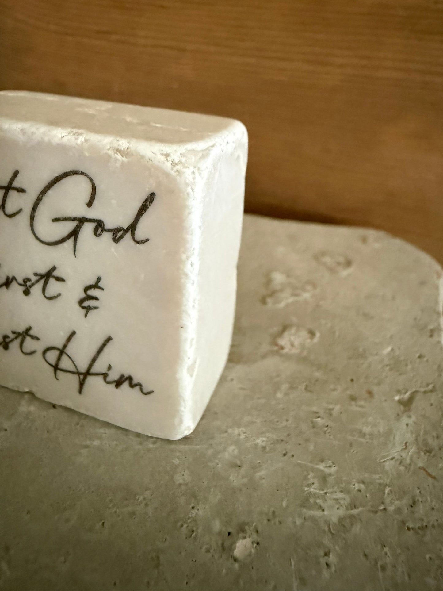 Decorative Stone Put God First & Trust Him