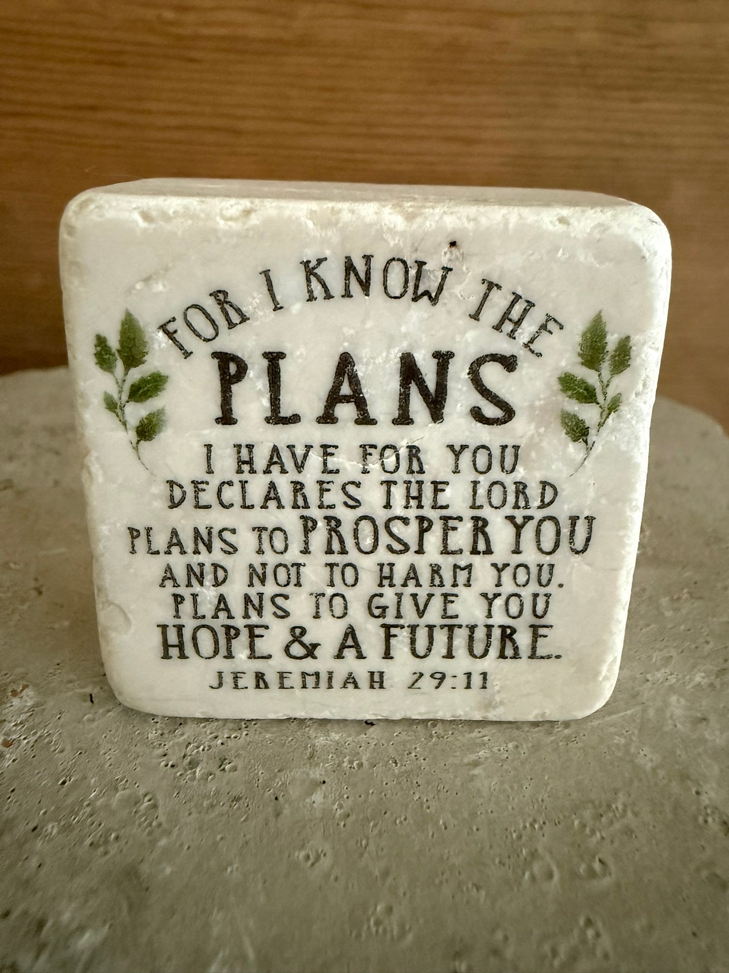 Scripture Stone For I Know The Plans I Have For You