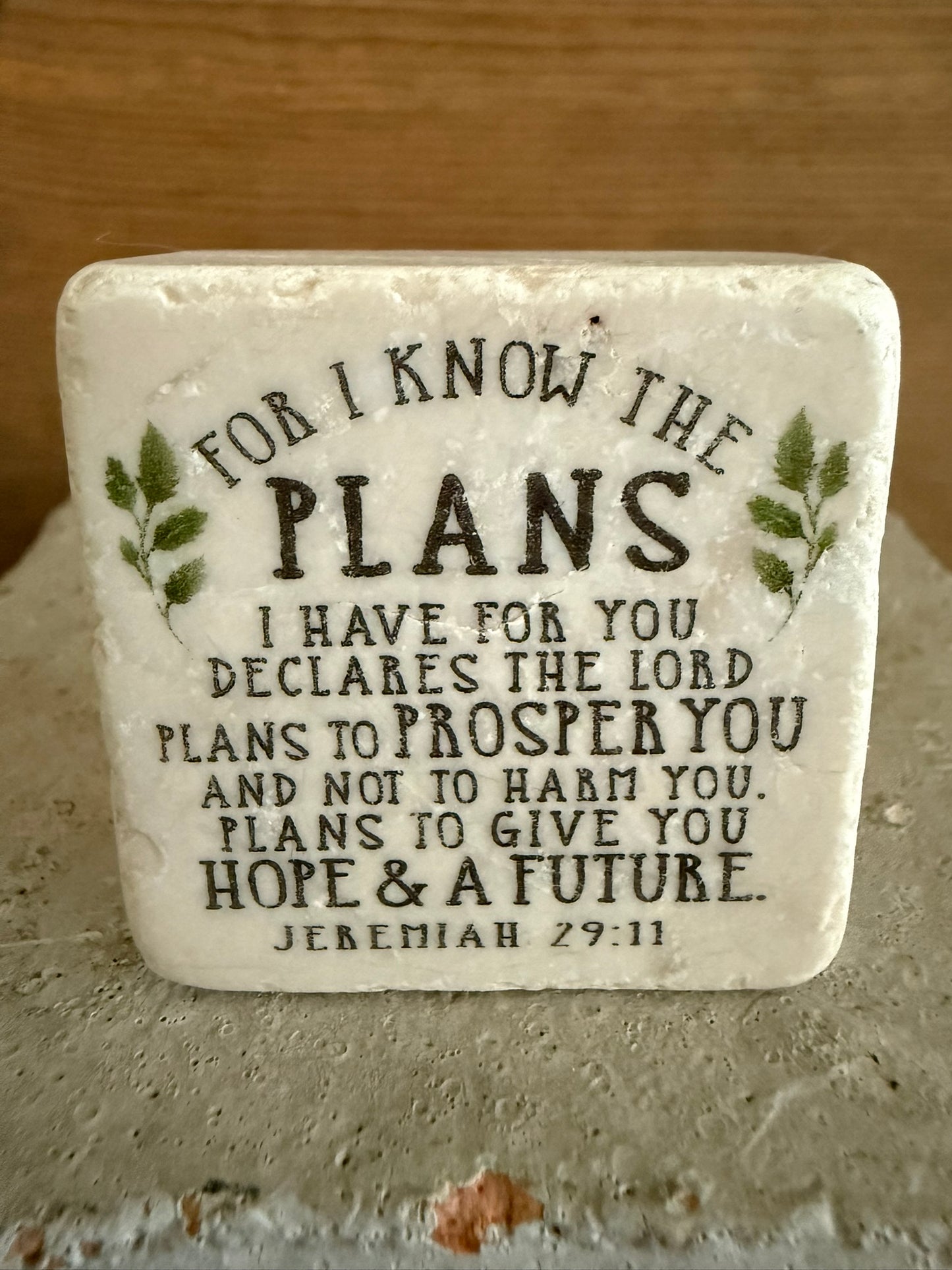 Scripture Stone For I Know The Plans I Have For You