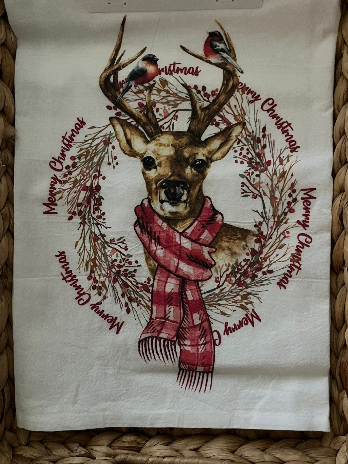 Reindeer Christmas Tea Towel-SOLD OUT