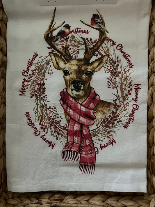 Reindeer Christmas Tea Towel-SOLD OUT