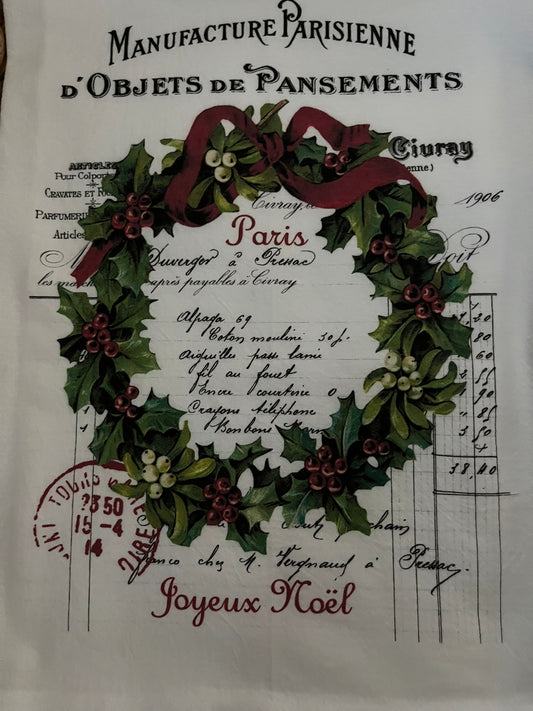 Christmas Wreath Tea Towel-SOLD OUT